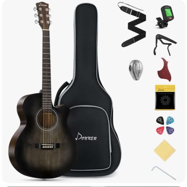 Donner 40 Zoll Gitarre Akustik Anfänger 4/4 Mini Jumbo  Gitarren