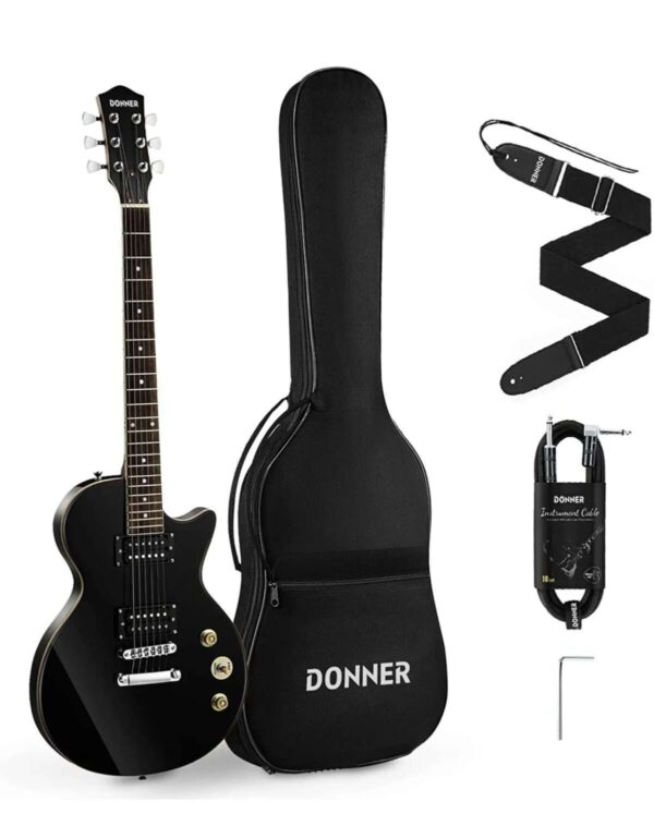 Donner E-Gitarre Set E Gitarren LP-Stil 39 Zoll Voller Größe+Tasche,Gurt,Kabel
