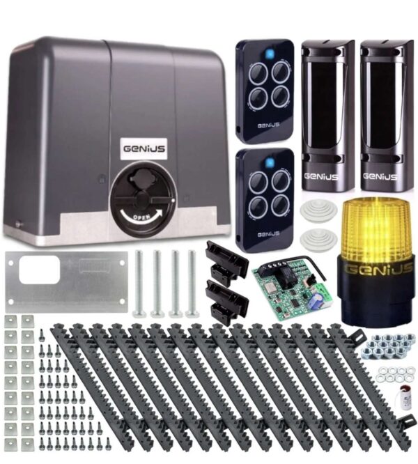 GENIUS BLIZZARD 500  Schiebetorantrieb  500 kg Komplett-Set + 5m Zahnstange