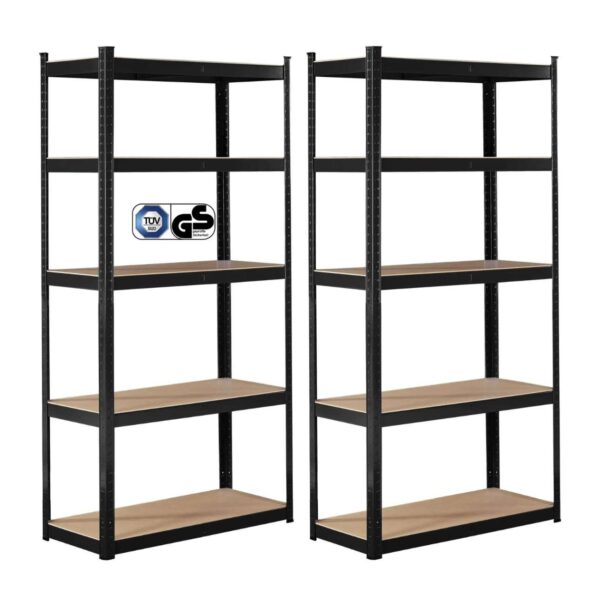 AREBOS 2er Set Schwerlastregal Kellerregal Steckregal Lagerregal Werkstattregal