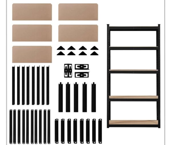 AREBOS 2er Set Schwerlastregal Kellerregal Steckregal Lagerregal Werkstattregal – Bild 12