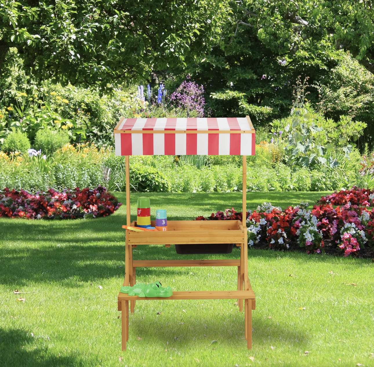 Matschküche, Outdoor Spieltisch, Spielküche Holzküche Gartenküche Kinderküche – Bild 6