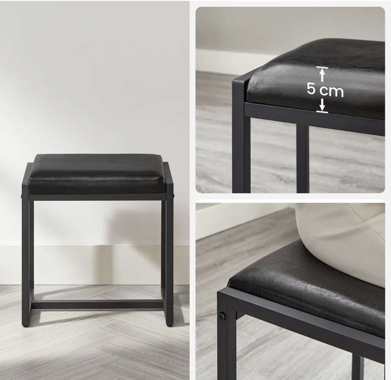 Schminktisch Frisiertisch Kosmetiktisch 3-Klappspiegel Fähnhalter mit Hocker – Bild 9