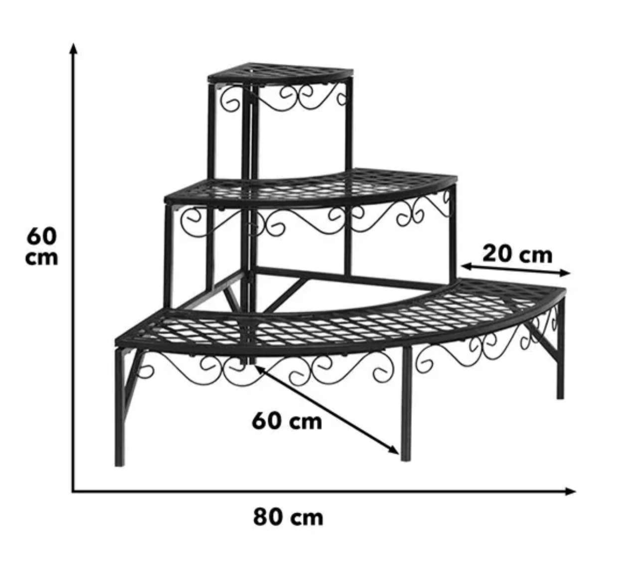 Blumenregal Azur Eisen Pflanzenregal Pflanzentreppe Blumenbank Blumenständer – Bild 5
