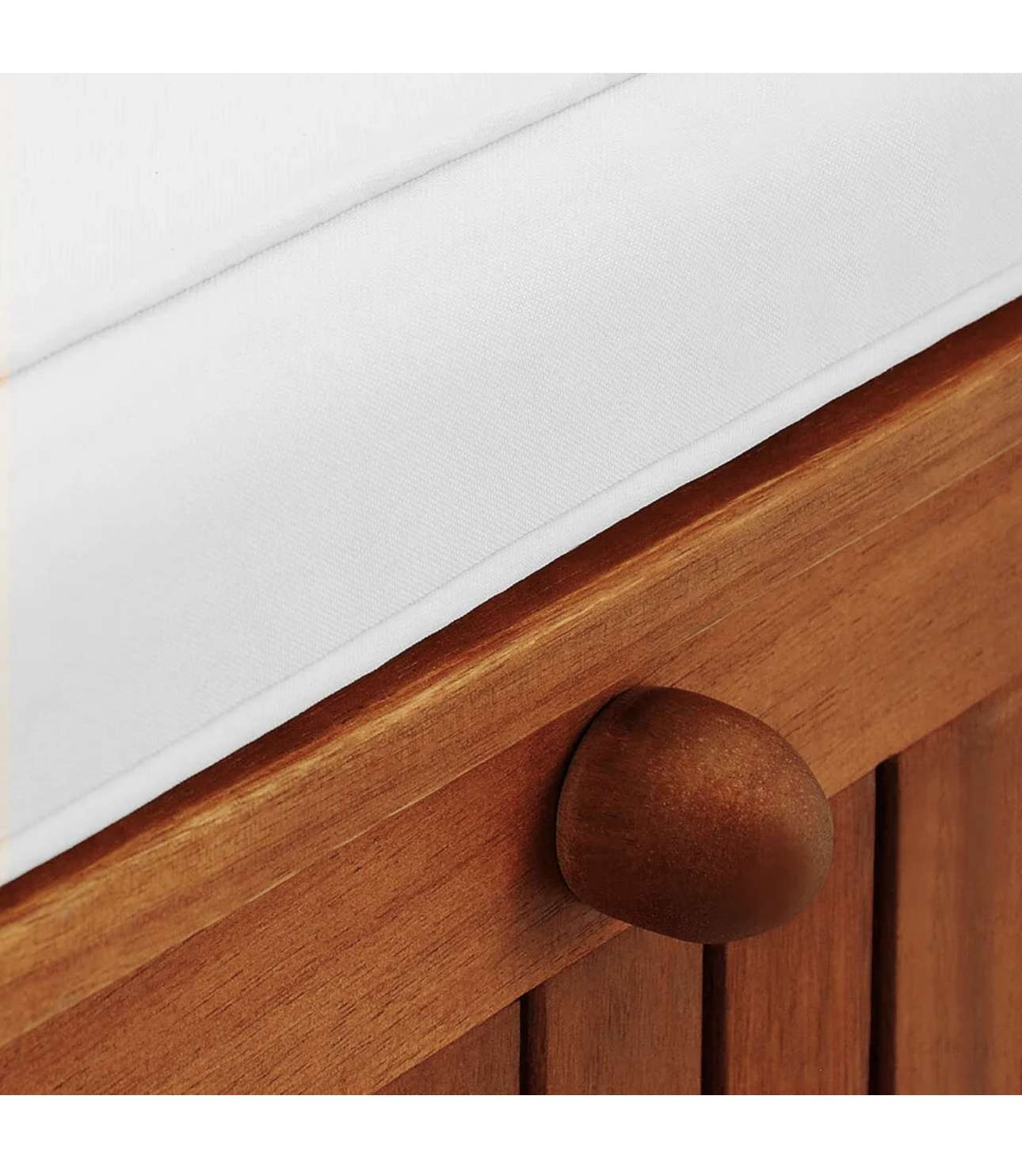 Casaria Gartenbank inkl. Staufach + Auflage Akazie Holz Balkon Bank Sitzbank 120 cm – Bild 3