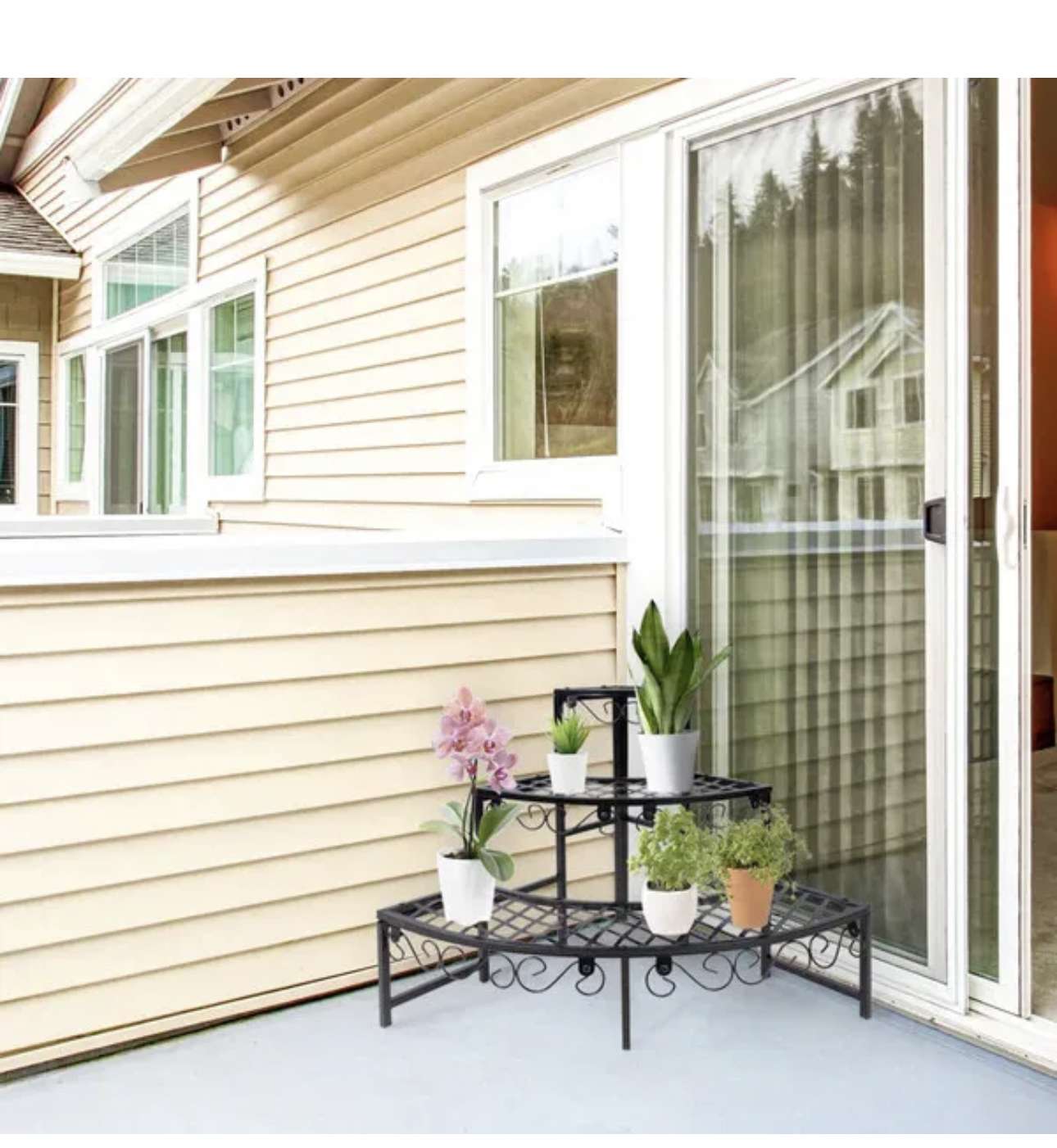 Blumenregal Azur Eisen Pflanzenregal Pflanzentreppe Blumenbank Blumenständer – Bild 7