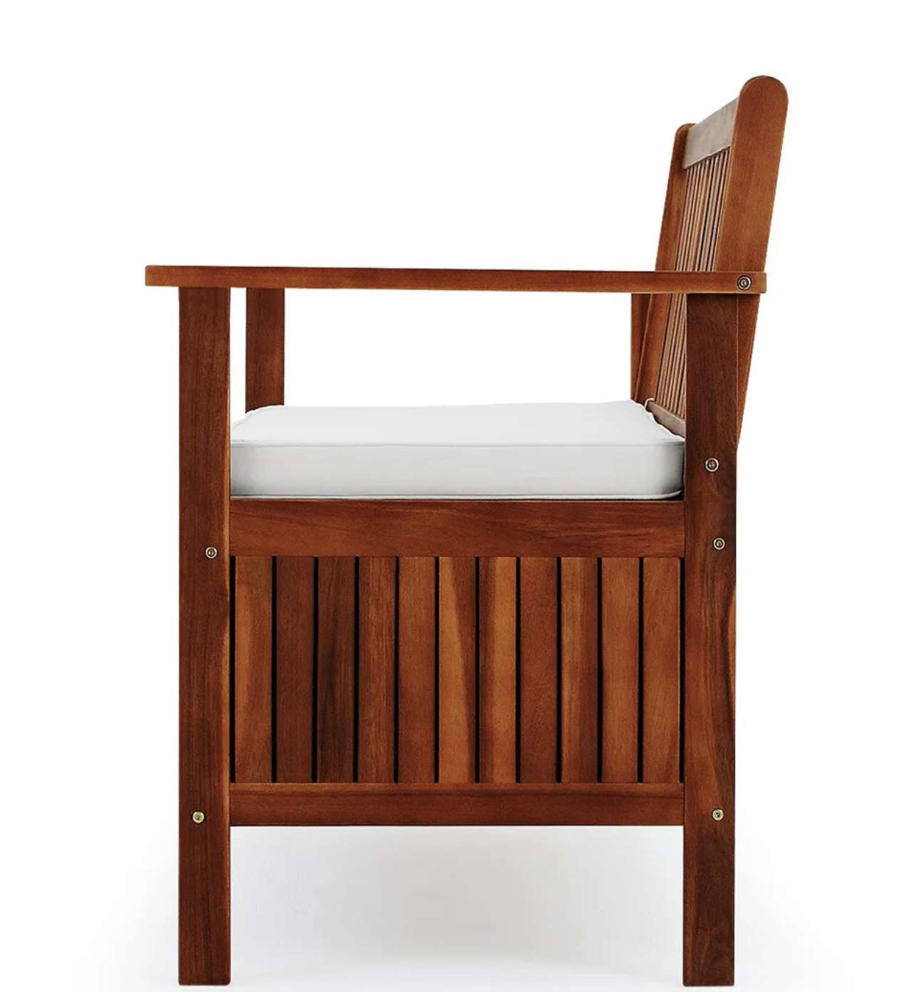 Casaria Gartenbank inkl. Staufach + Auflage Akazie Holz Balkon Bank Sitzbank 120 cm – Bild 9