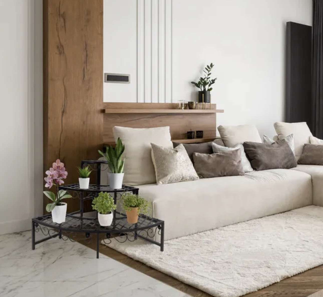 Blumenregal Azur Eisen Pflanzenregal Pflanzentreppe Blumenbank Blumenständer – Bild 6