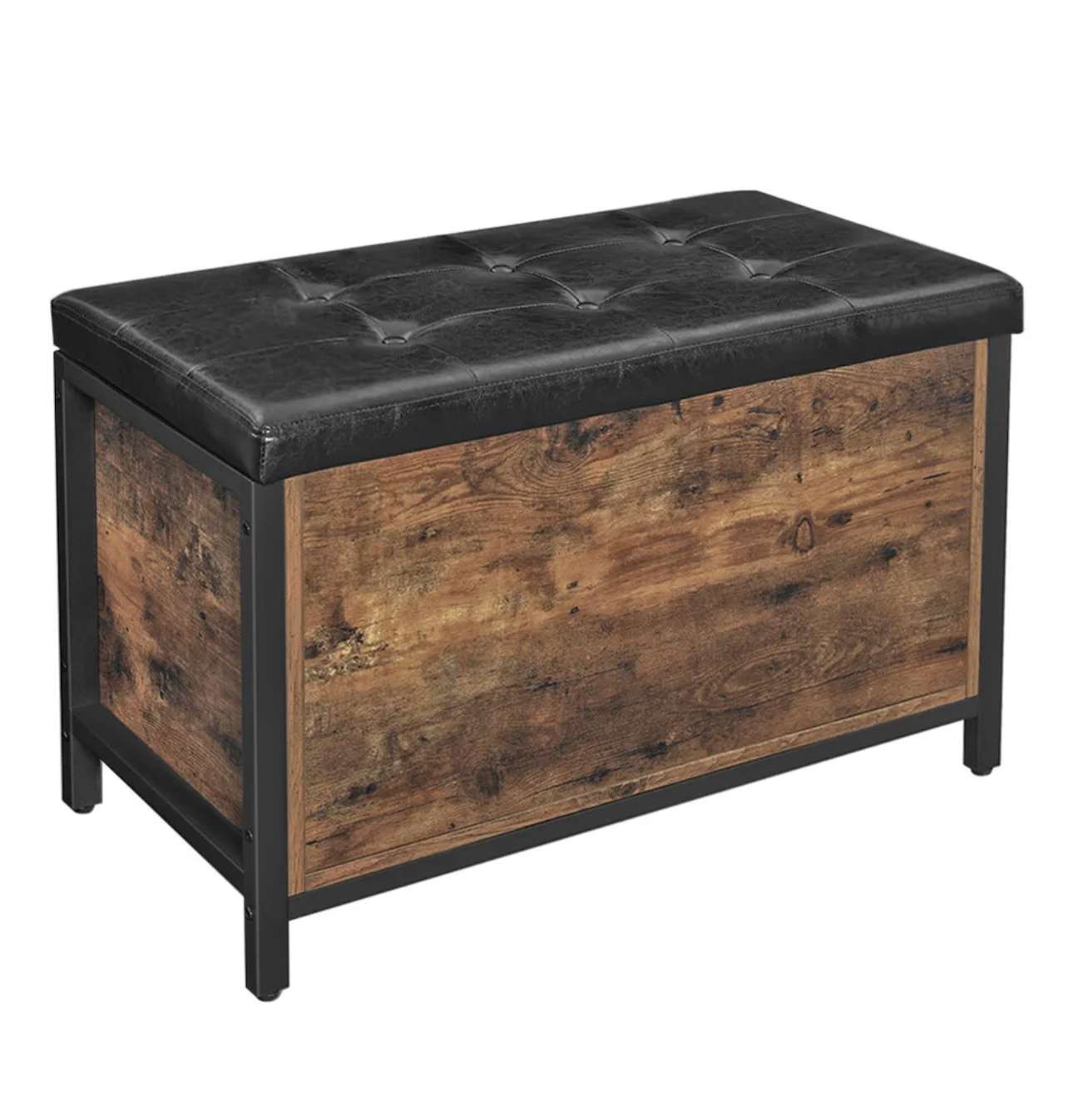 Vintage Schuhbank Sitzbank mit Stauraum gepolsterte Truhe Schuhschrank LSC80BX – Bild 4