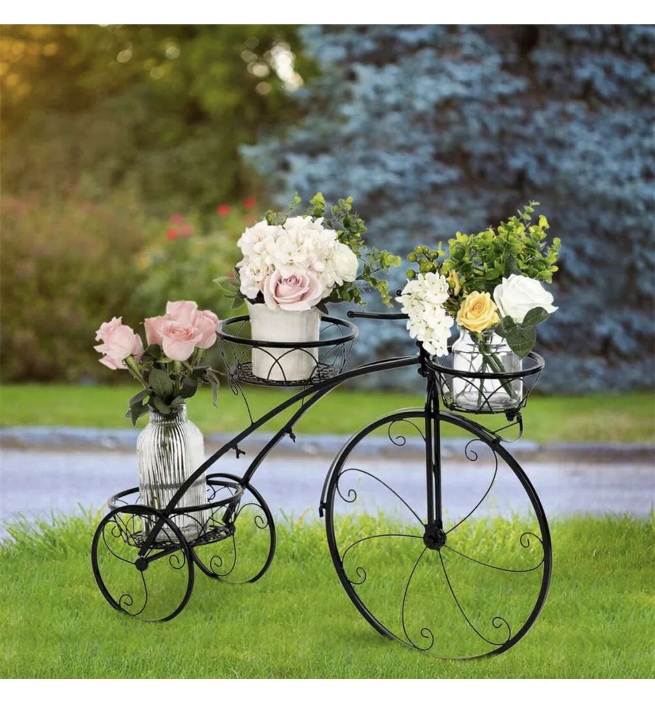 Metall Blumentreppe Pflanzen Regal Blumenständer Blumenregal Garten Balkon