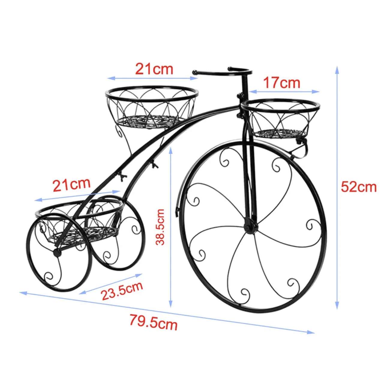 Metall Blumentreppe Pflanzen Regal Blumenständer Blumenregal Garten Balkon – Bild 3