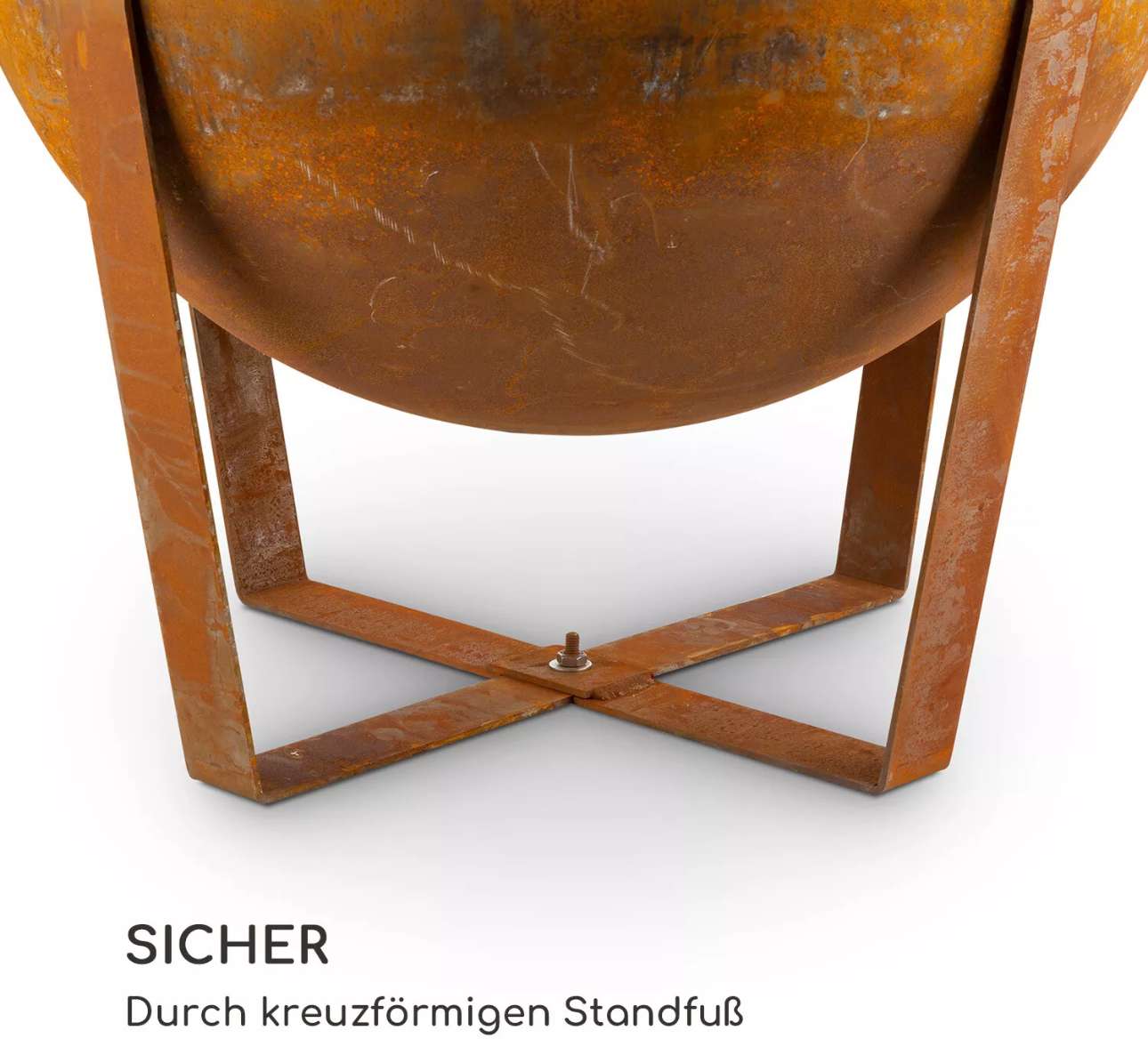 Feuerschale Feuerstelle Stand Schwenkgrill Holzkohle Terrasse Garten Ø60cm Stahl – Bild 6