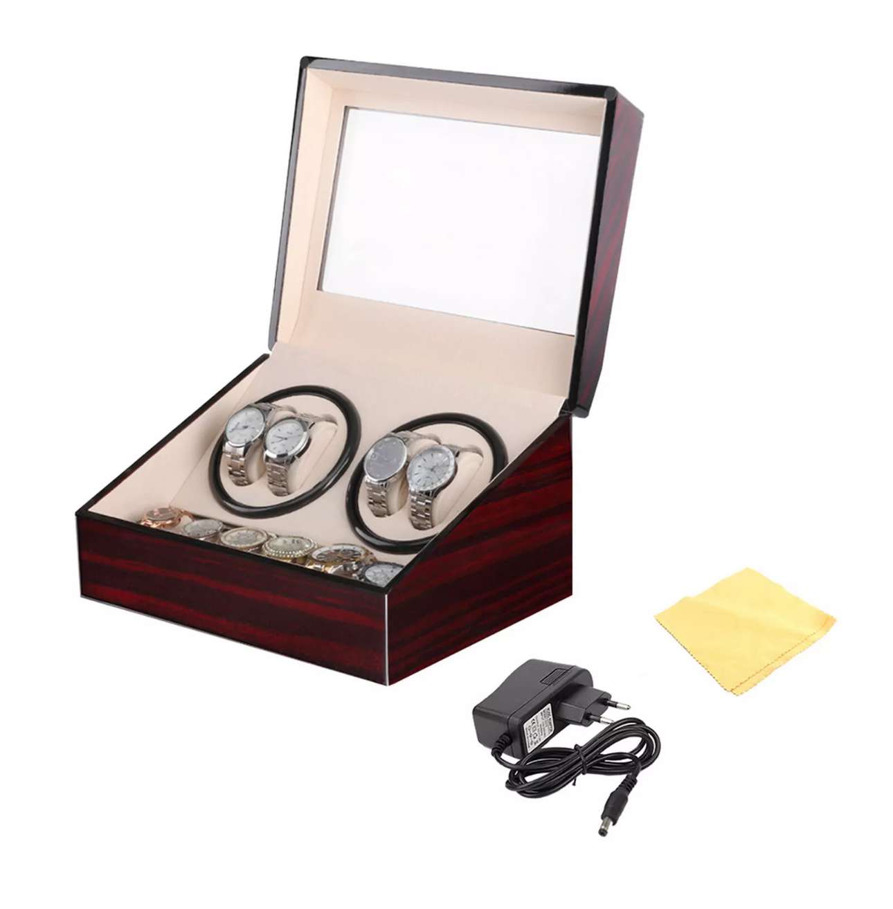 4+6 Uhren Uhrenbeweger Automatisch Uhrenbox Uhrenkasten