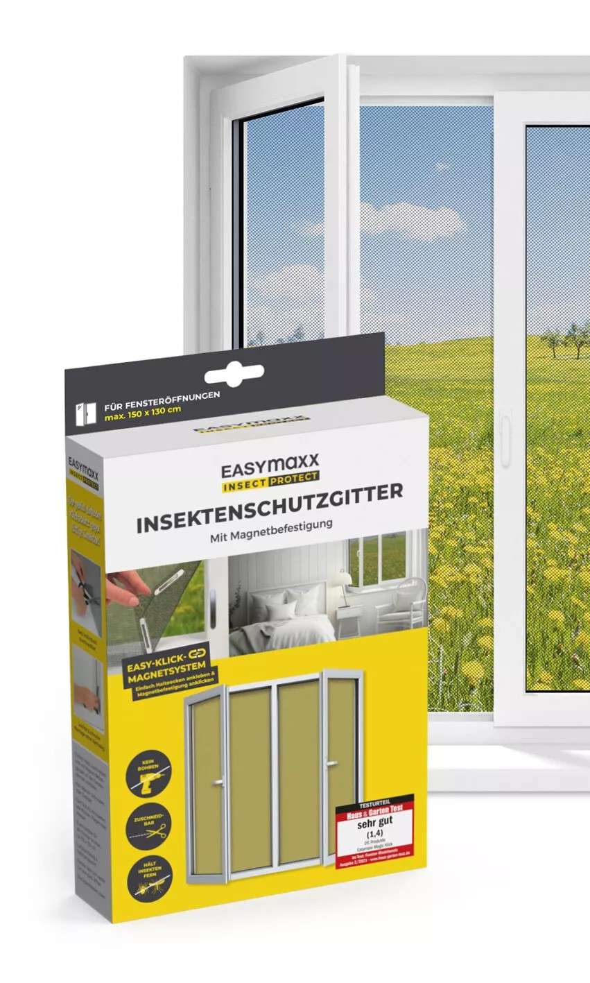 Insect Protect Insektenschutzgitter mit Magnetbefestigung - bis 150 x 130 cm - Fenster – Bild 5