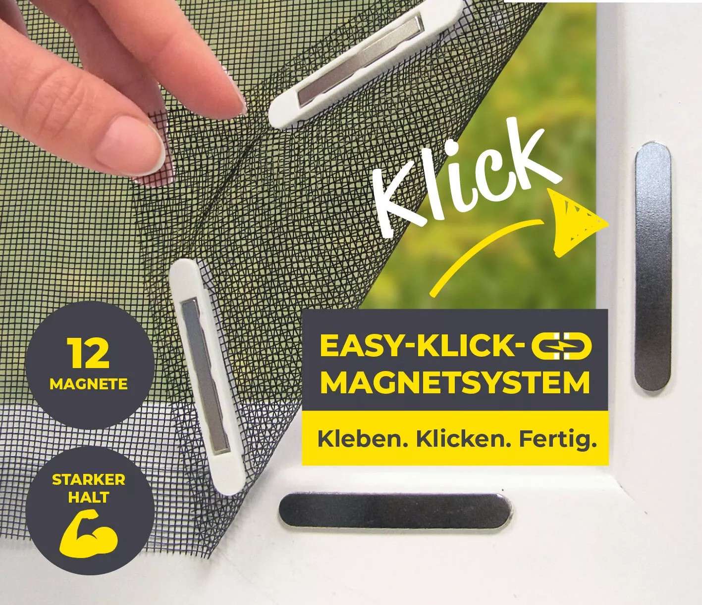 Insect Protect Insektenschutzgitter mit Magnetbefestigung - bis 150 x 130 cm - Fenster – Bild 4