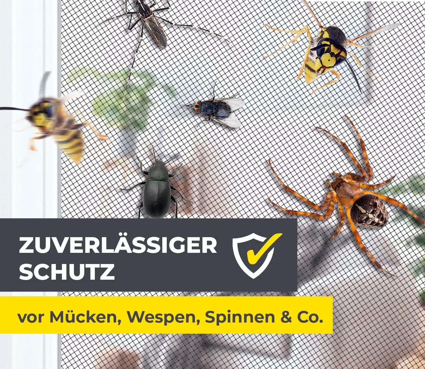 Insect Protect Insektenschutzgitter mit Magnetbefestigung - bis 150 x 130 cm - Fenster